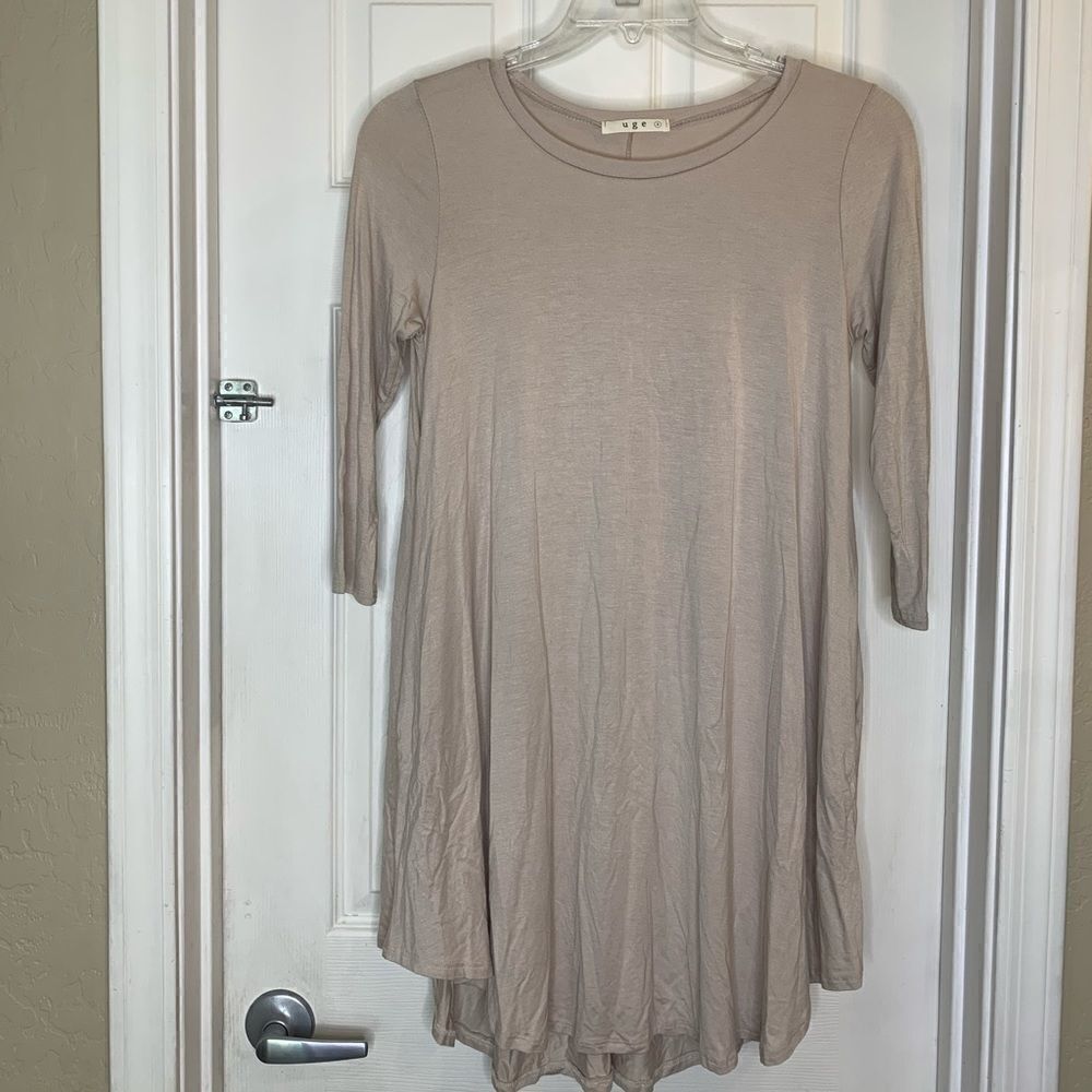Uge Size Small Oatmeal Colored Swing Dress